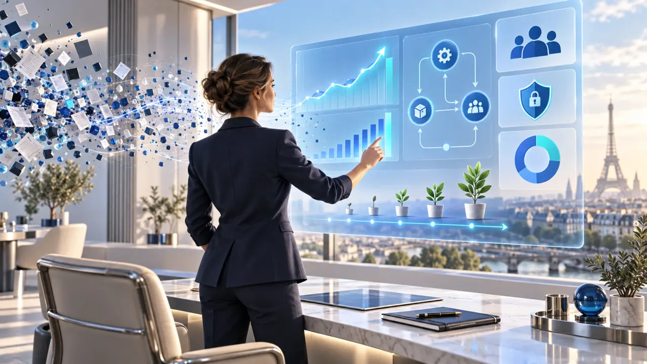 Dirigeant analysant les indicateurs de performance de son entreprise