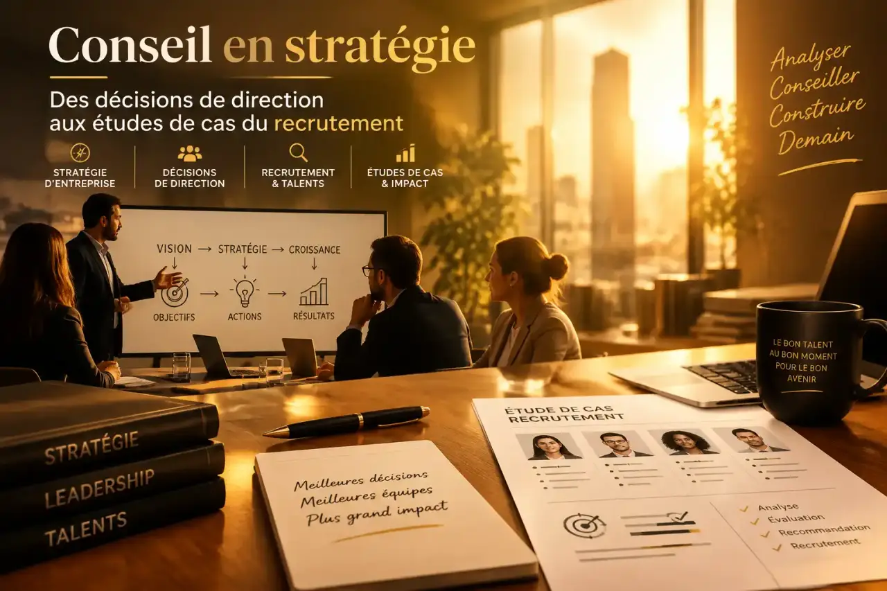 Conseil en stratégie : des décisions de direction aux études de cas du recrutement