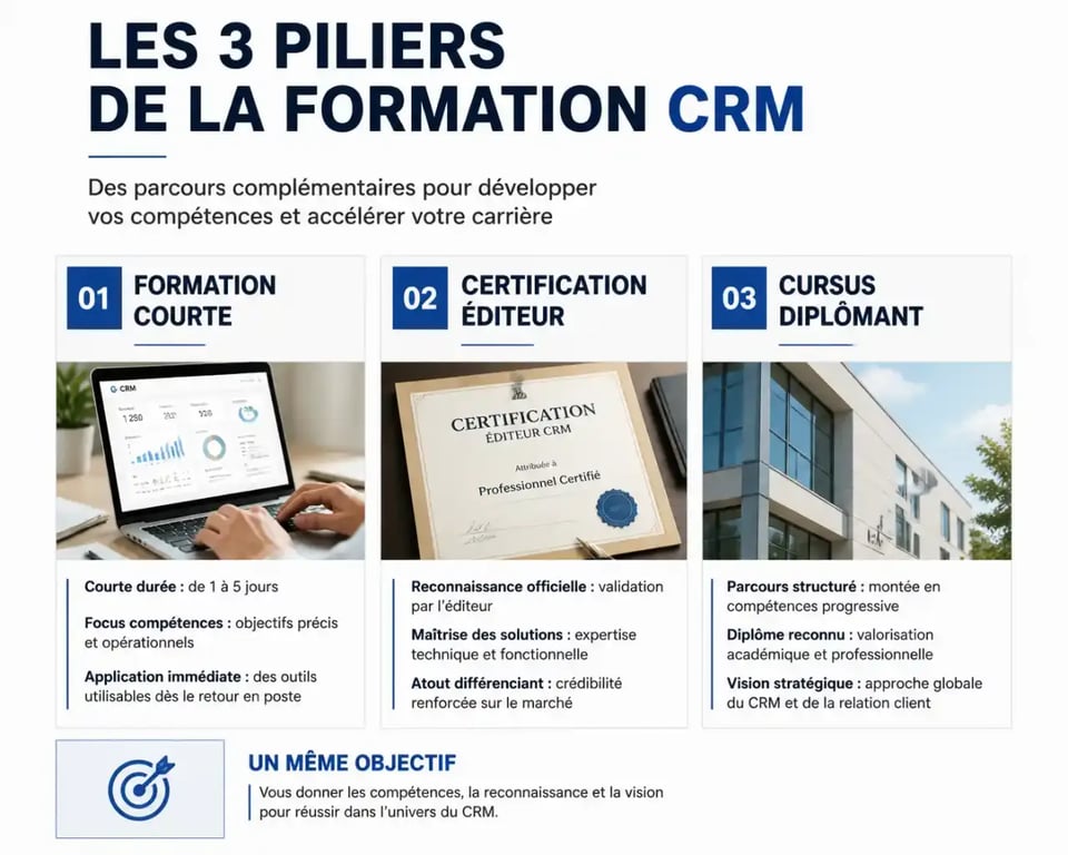 Schéma des types de formation customer relationship management