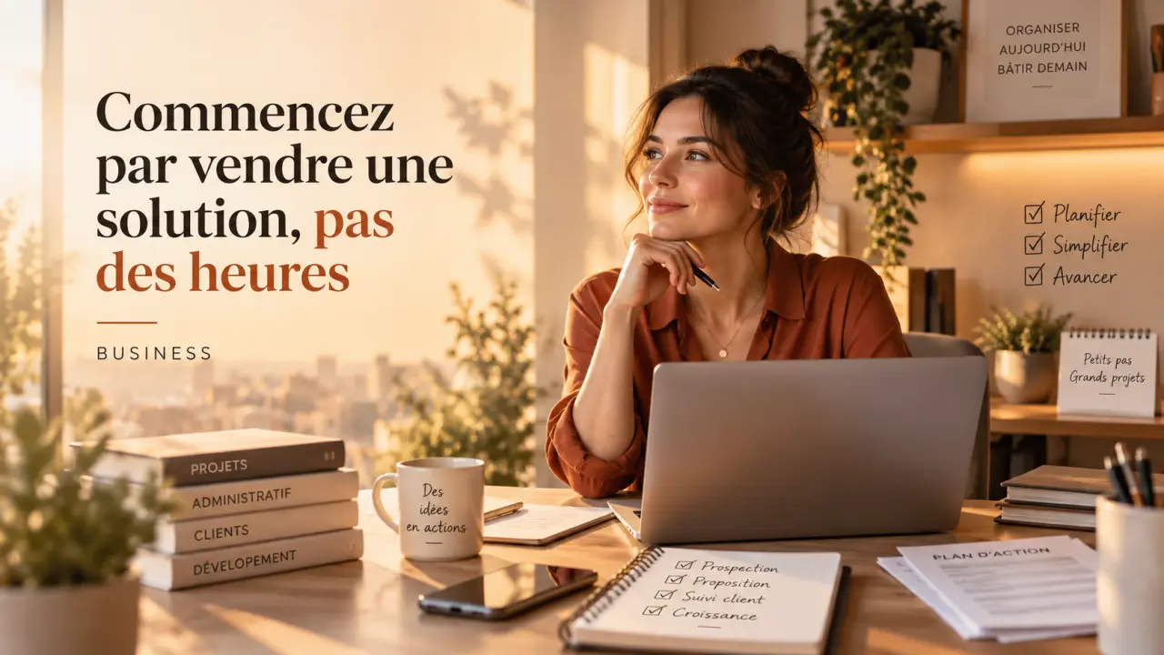 Créer son entreprise d’aide administrative : commencez par vendre une solution, pas des heures