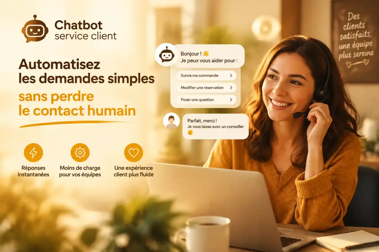 Chatbot service client : automatisez les demandes simples sans perdre le contact humain
