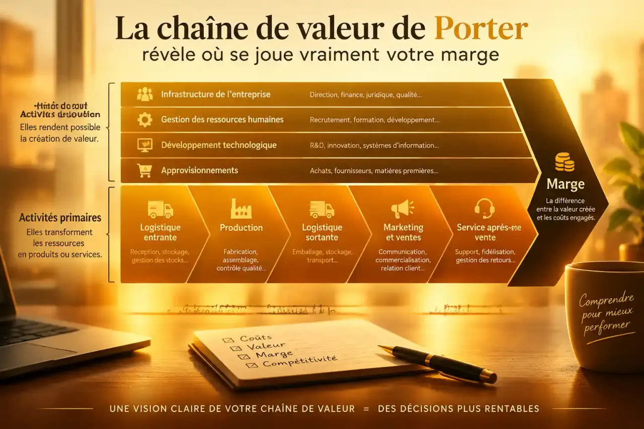 La chaîne de valeur de Porter révèle où se joue vraiment votre marge