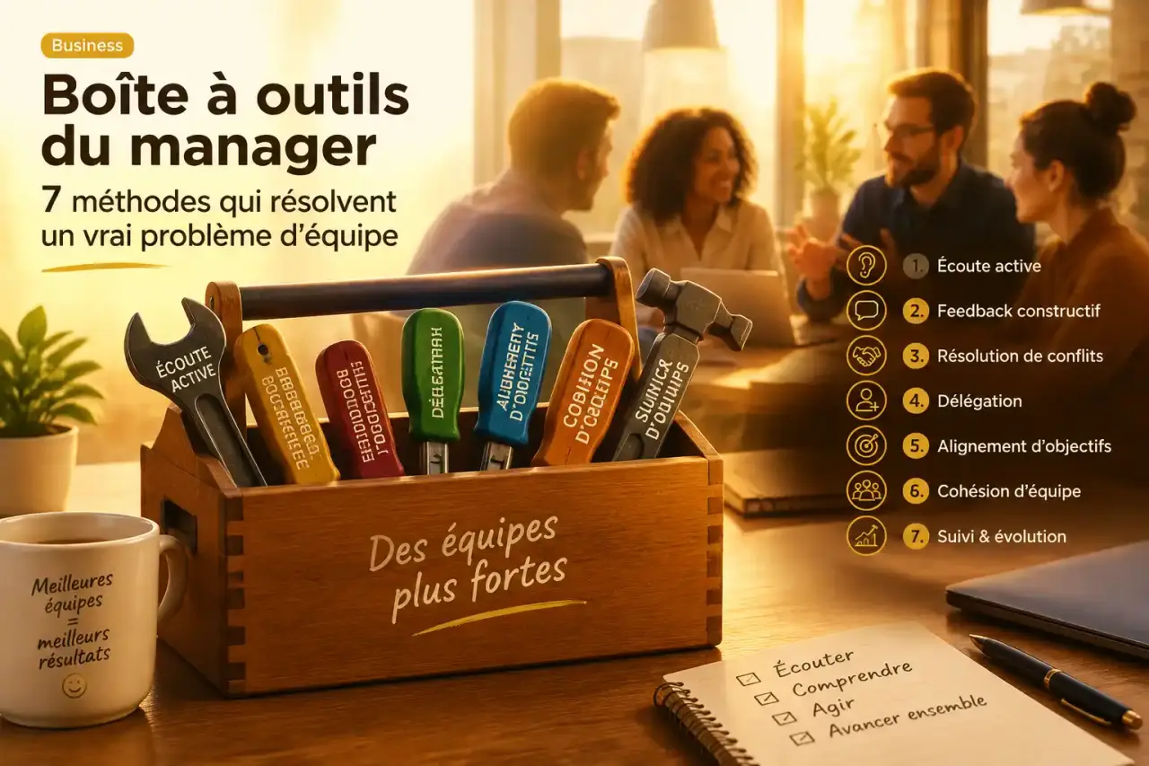 Boîte à outils du manager : 7 méthodes qui résolvent un vrai problème d'équipe
