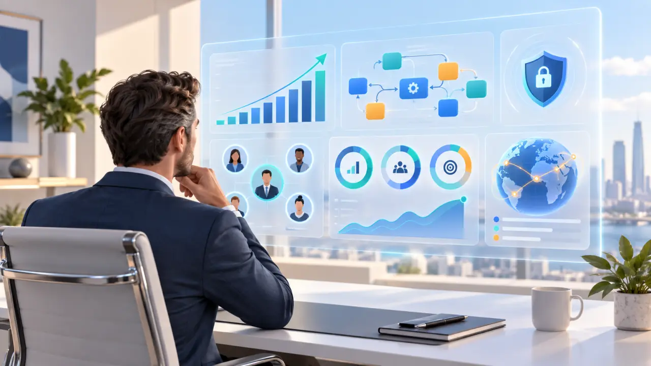 Tableau de bord de pilotage d'une entreprise avec indicateurs financiers et opérationnels