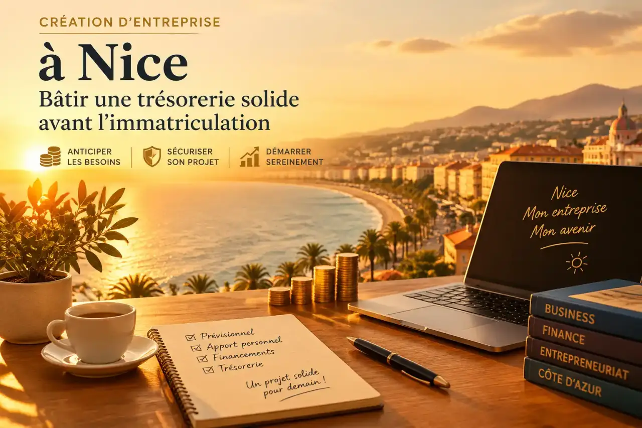 Création d’entreprise à Nice : bâtir une trésorerie solide avant l’immatriculation